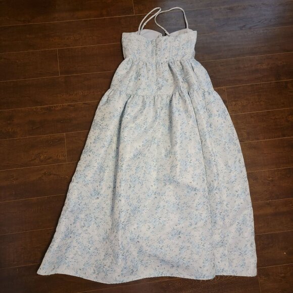 Maison Amory The Windsor Maxi Dress Womens L Blue Whimsical Elegant Enchanting - Picture 5 of 12